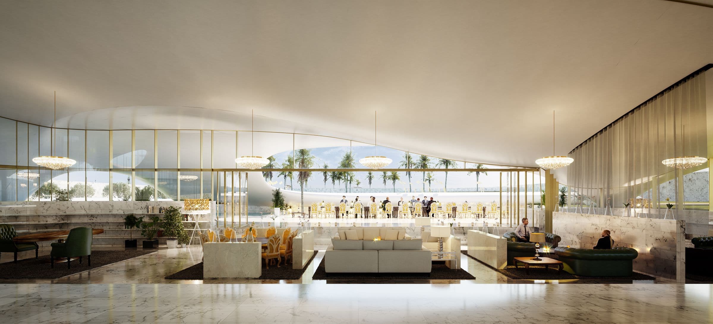 The Storm of Gold Dust Villa, Living room