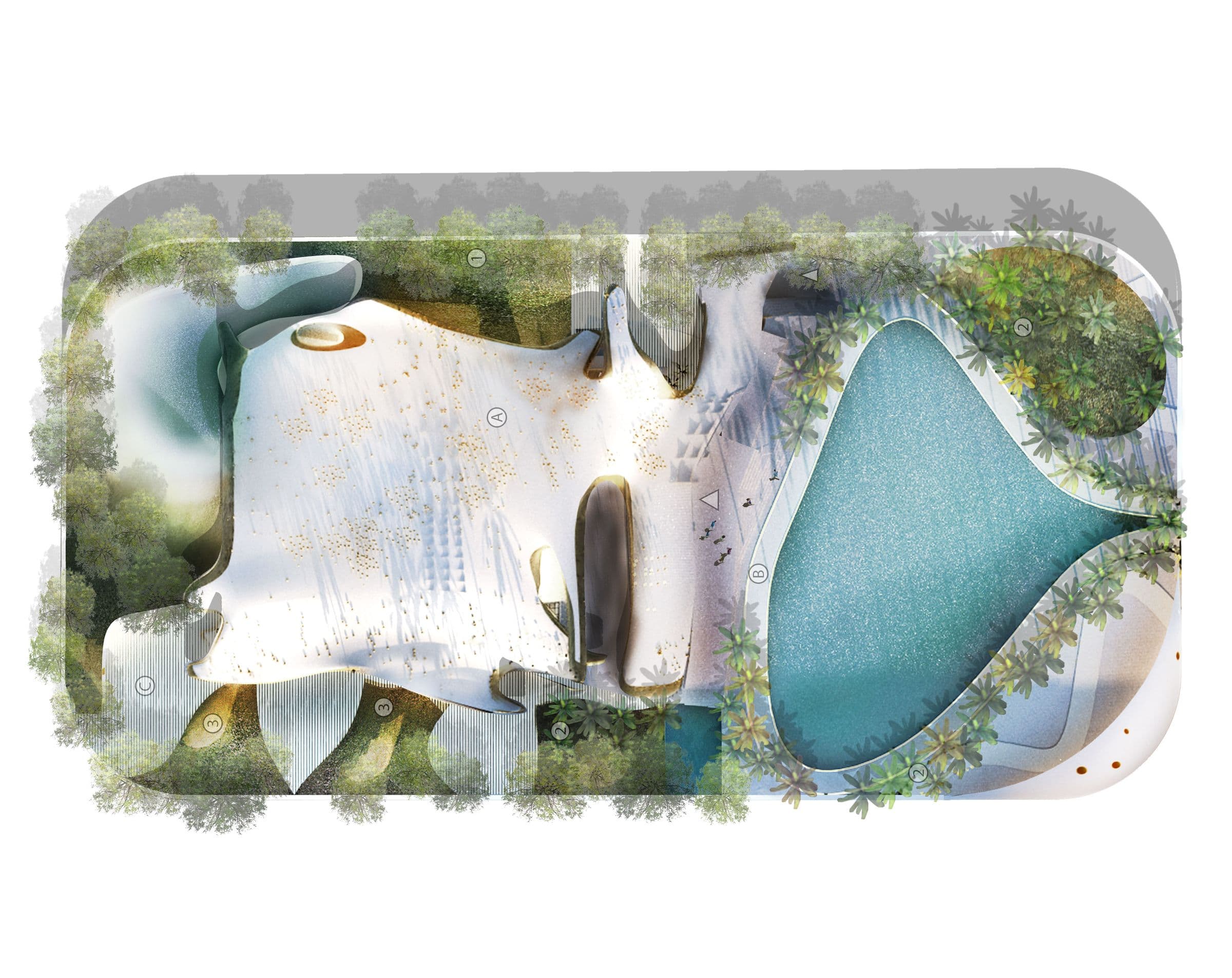 The Storm of Gold Dust Villa, Landscape plan