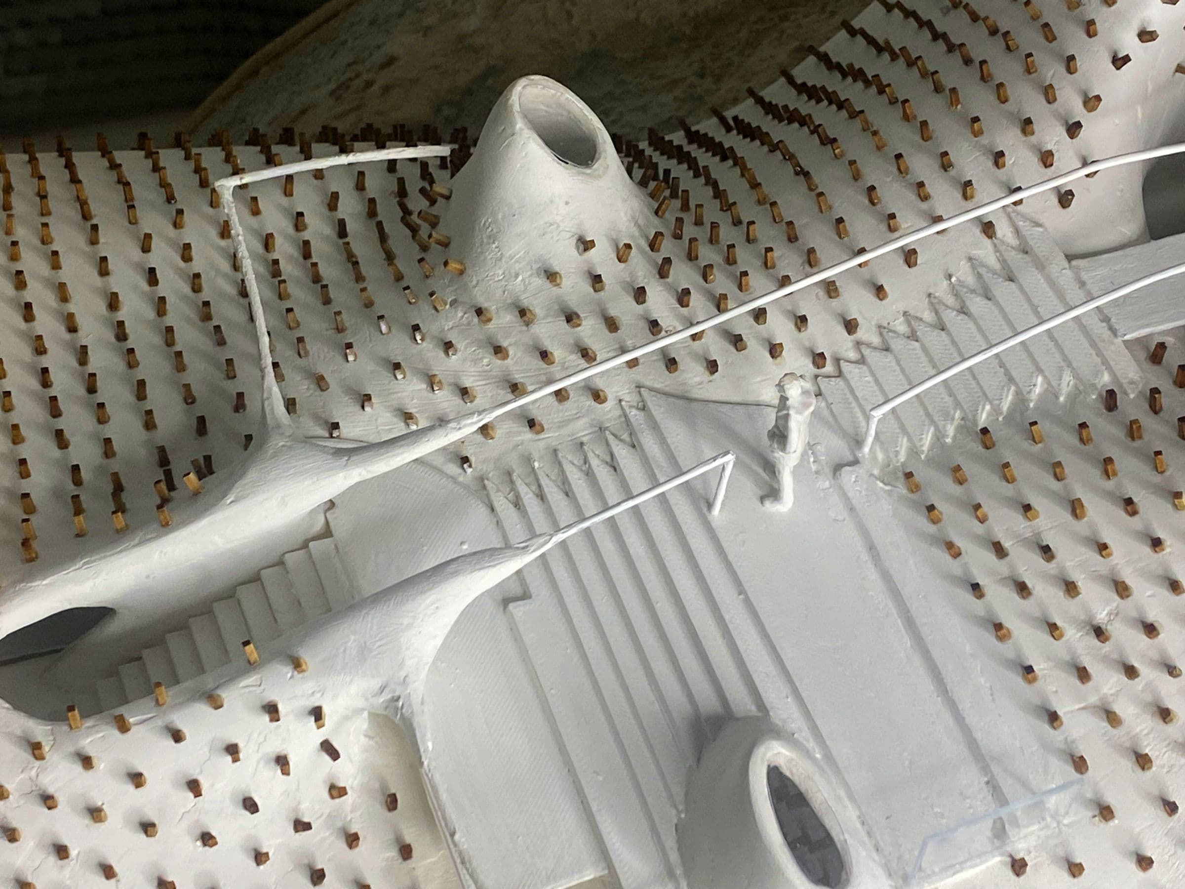 House on the Cliff II, Model, detail