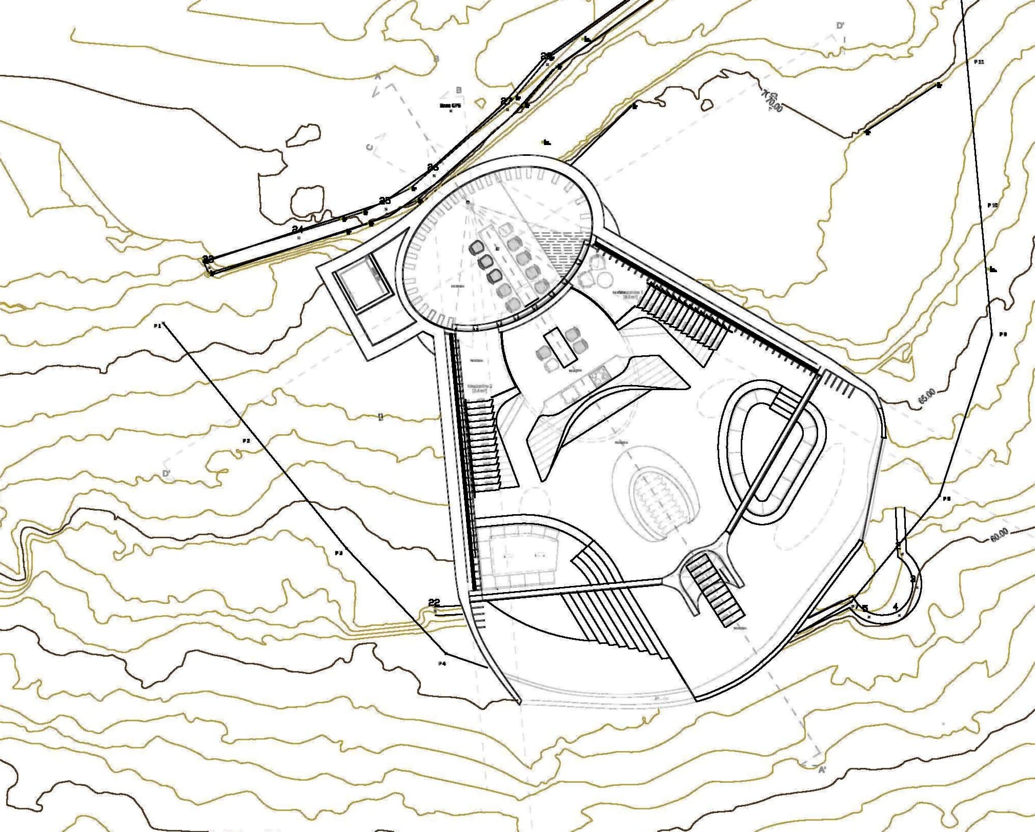 House on the Cliff II, First floor plan