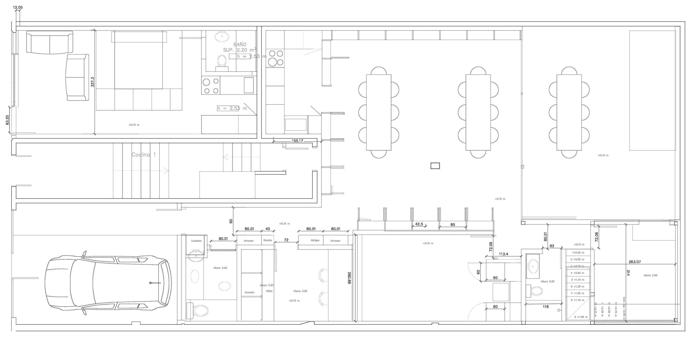 Loft in Madrid, Ground floor plan