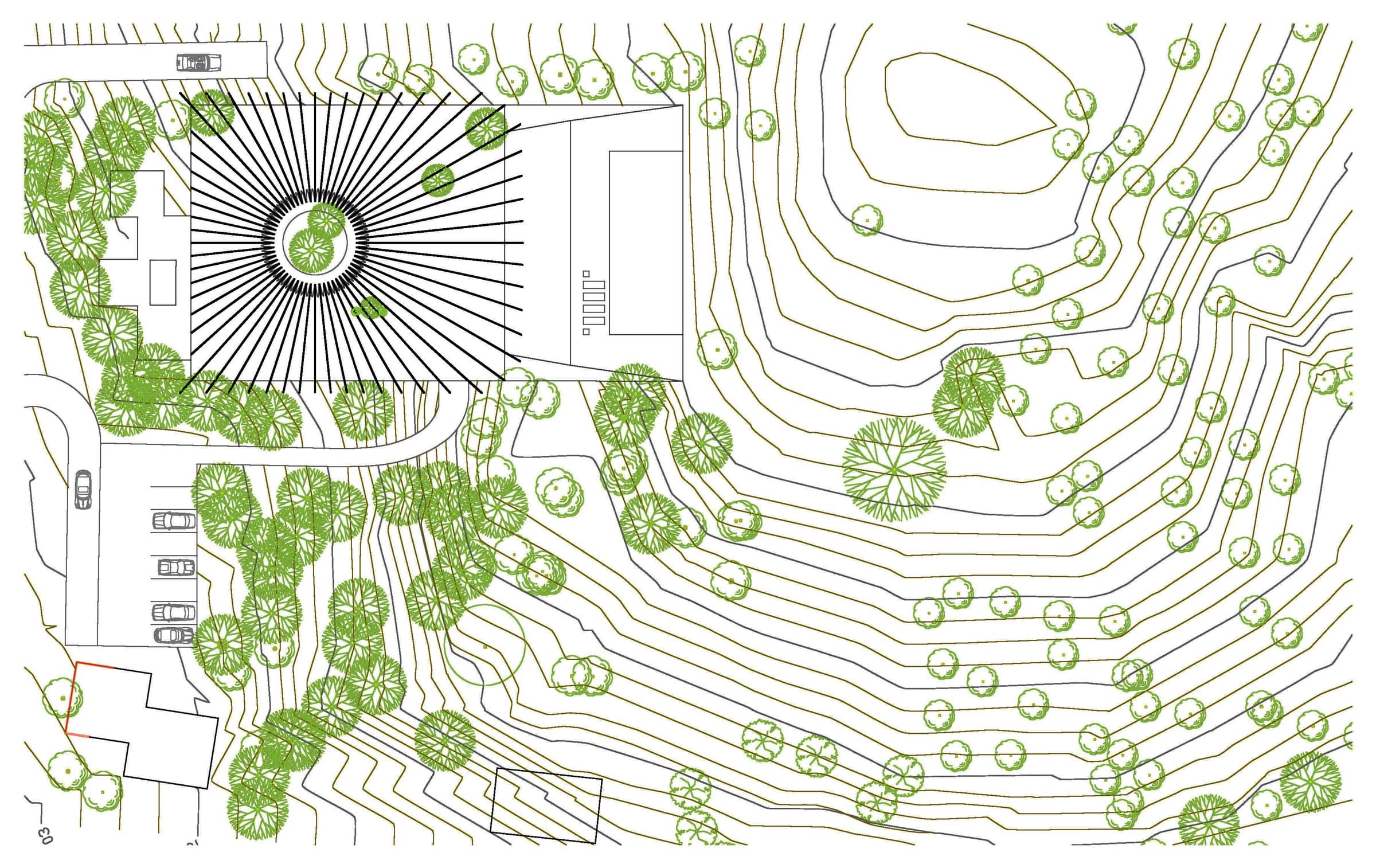 House in La Moraleja I, Site plan