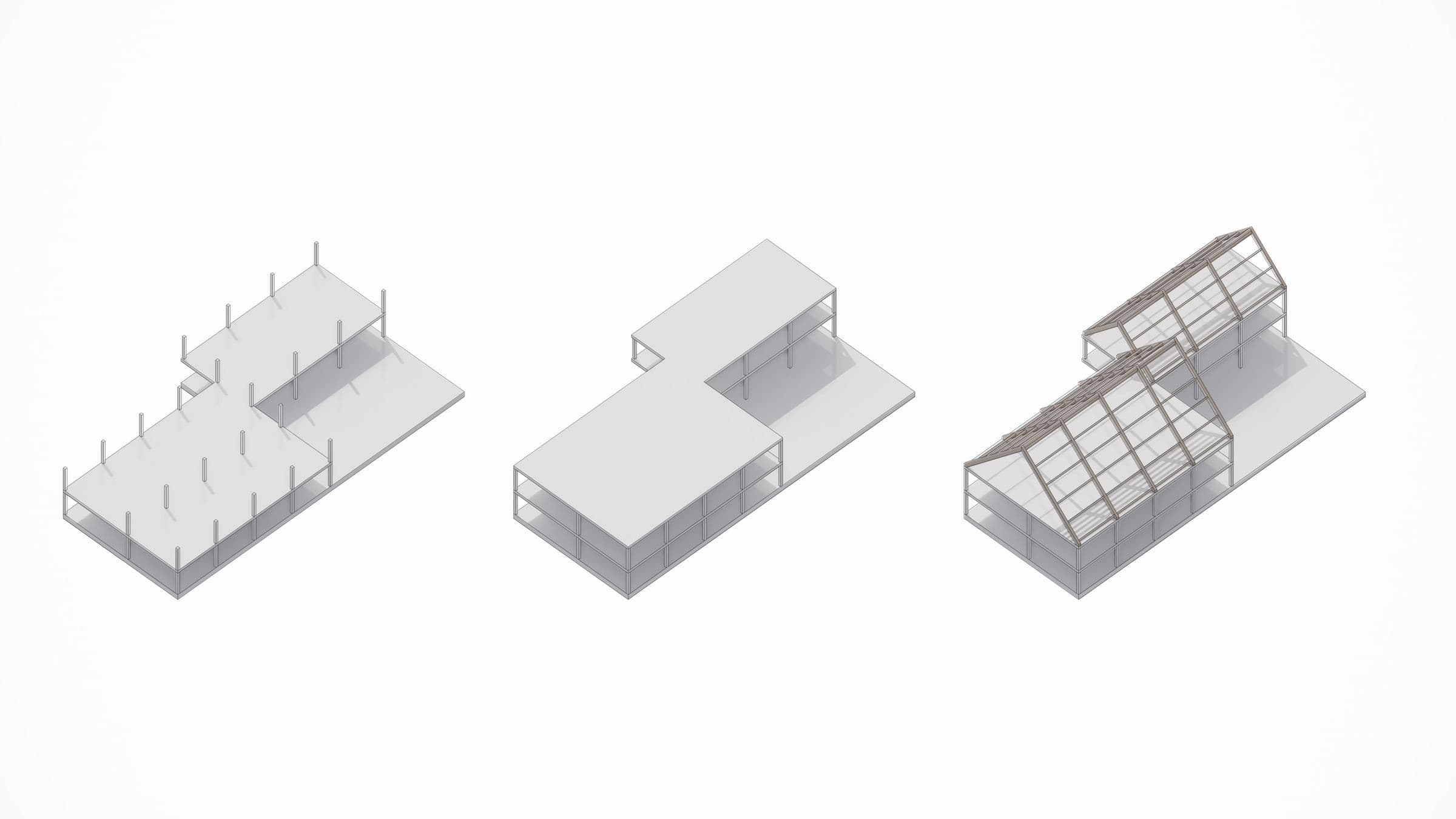 32 Homes in the Pyrenees, Structural diagrams
